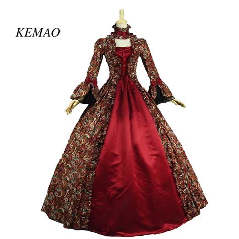 Kemao Womens Victorian Rococo Dresses Inspiration Maiden Costumes 18th