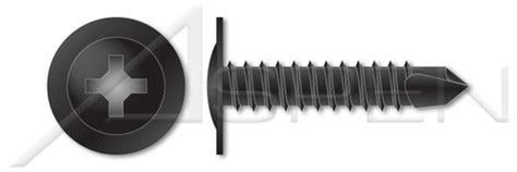 Self Drilling Screws 10 16 X 1 Modified Truss Phillips Steel Black