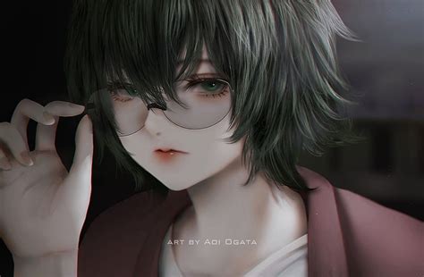 Anime Girls Simple Background Aoi Ogata Tokyo Ghoul Glasses Eto