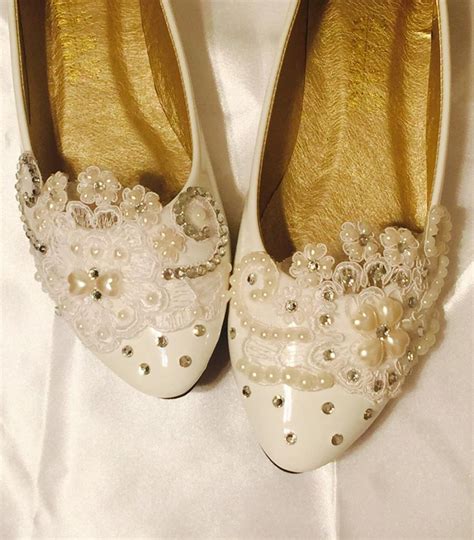 Wedding Shoes Flats Ivory White Wedding Shoes Bridal Ballet Shoes