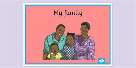 FREE! - My Family Display Poster | Family and Me | Primary Resources