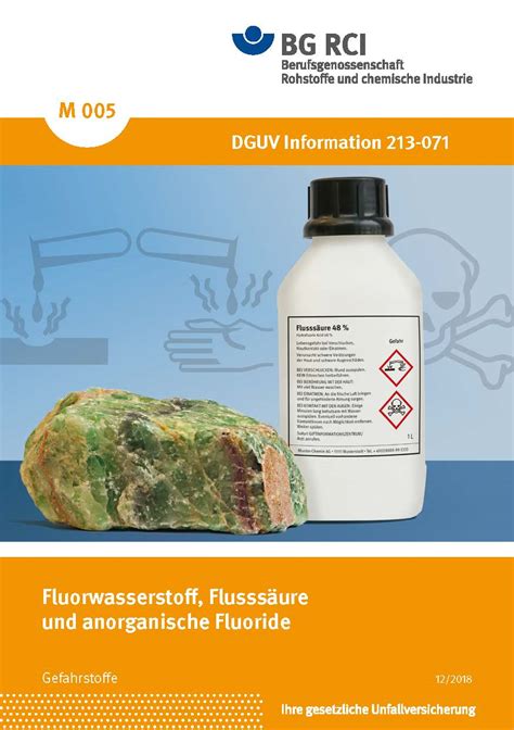 Fluorwasserstoff Flusss Ure Und Anorganische Fluoride Merkblatt M