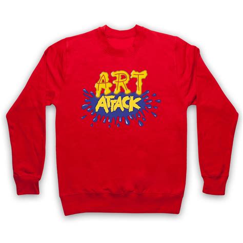 art attack logo creative kids tv retro show adults unisex sweatshirt