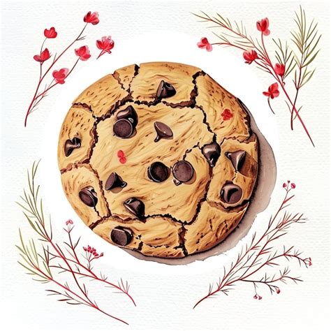 Chocolate Chip Cookie Red Colors For Aesthetic Girl Traveling