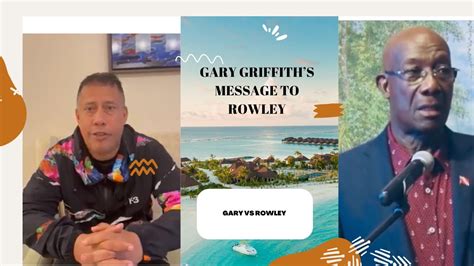 Gary Griffiths Message To The Prime Minister Of Trinidad And Tobago