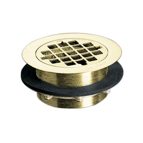 Brass Shower Drain in Vibrant Polished Brass-K-9132-PB - The Home Depot