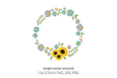 Flowers Wreath, Floral Svg Graphic by biljanacvetanovic · Creative Fabrica