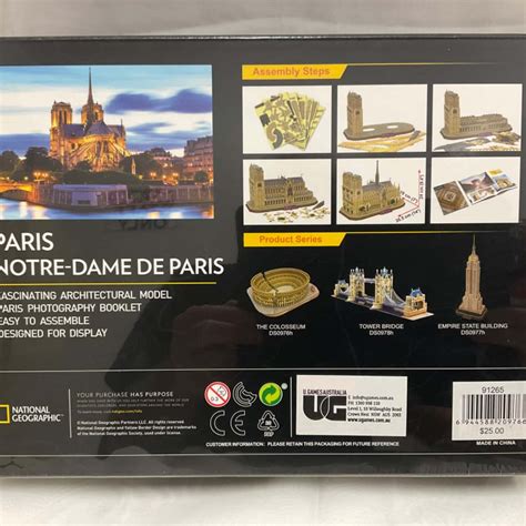 Notre Dame De Paris 3D Puzzle National Geographic S