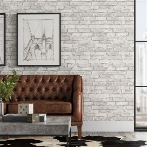 Trent Austin Design Eggleston Peel Stick Brick Wallpaper Wayfair