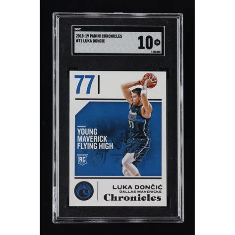 Luka Doncic 2018 19 Panini Chronicles 71 RC SGC 10 Pristine Auction