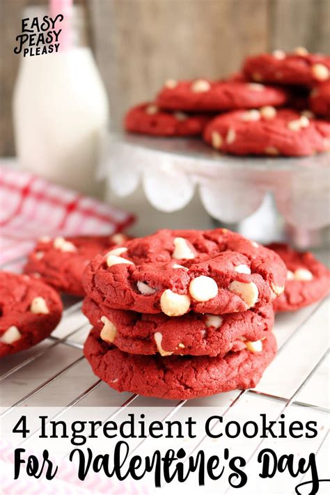 4 Ingredient Red Velvet Cake Mix Cookies Easy Peasy Pleasy