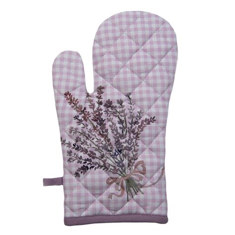 Lag Ofenhandschuh X Cm Violett Wei Baumwolle Lavendel Ofenhandschuh