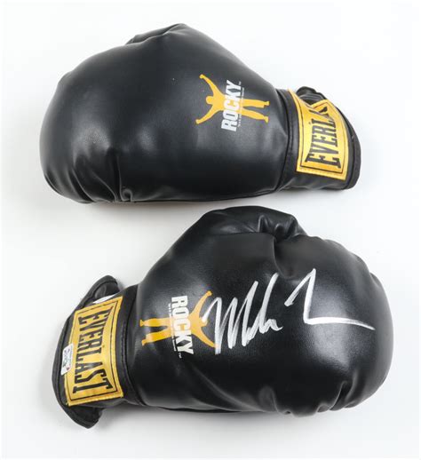 Mike Tyson Signed Pair Of Everlast Special Edition Rocky Movie Boxing