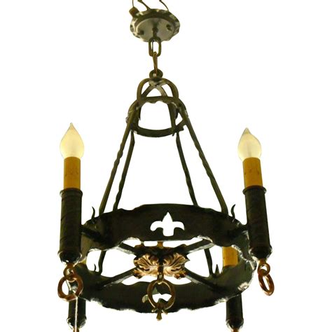 Spanish Revival 4 Light Chandelier From Sherlocksantiquelights On Ruby Lane