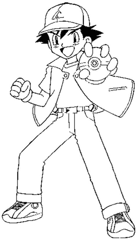 Ash Coloring Pages