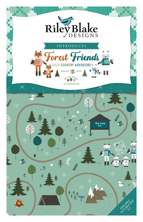 Forest Friends Main Green Jennifer Long Riley Blake Designs Etsy