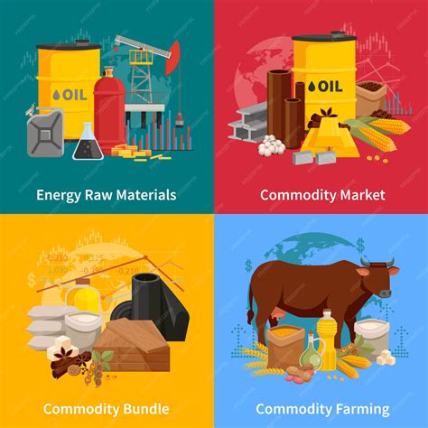 Free Vector Various Commodities Flat Design Concept With Farming