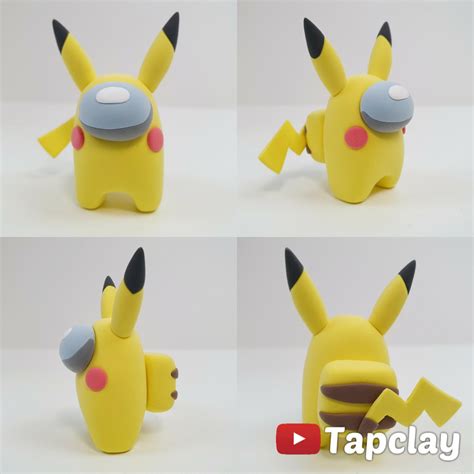 I made Among us & Pikachu Fusion Clayart : r/pokemon