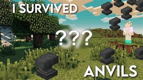 How Many Anvils Can You Survive In Minecraft Youtube