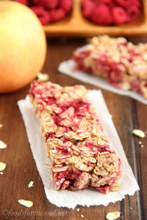 Chewy Raspberry Apple Granola Bars Amy S Healthy Baking