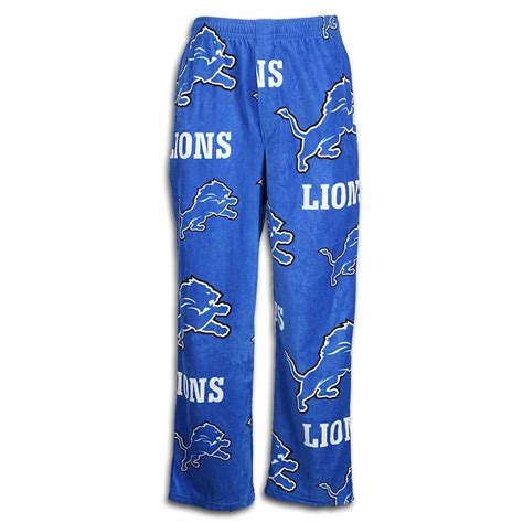 Detroit Lions Mens Fleece Pajama Pants Vintage Detroit Collection