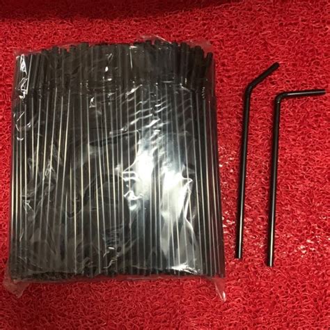 Black Flexible Strawstraw Bengkok Hitam Shopee Malaysia