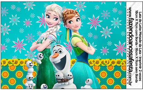 Lata De Leite Frozen Fever Fazendo A Nossa Festa