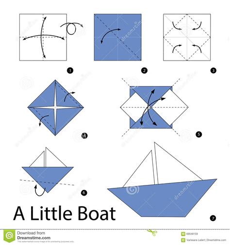 Instructions Tape Par Tape Comment Faire Origami Un Bateau