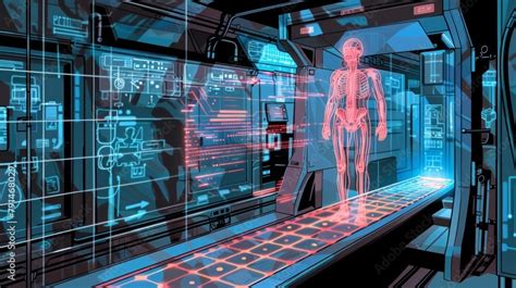 illustration   millimeter wave scanner detecting hidden
