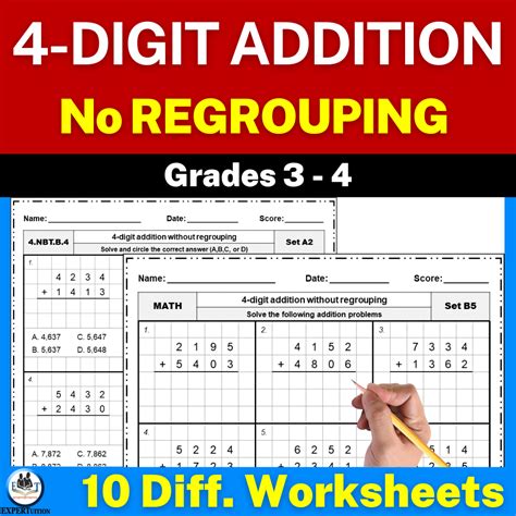 Add 5 Digit And 4 Digit Numbers Without Regrouping Missing Digits Worksheets Library