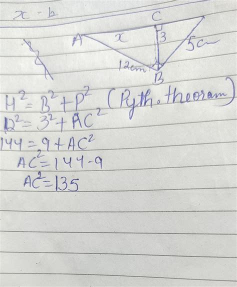 Find The Unknown Length X In The Following Figure Brainly In