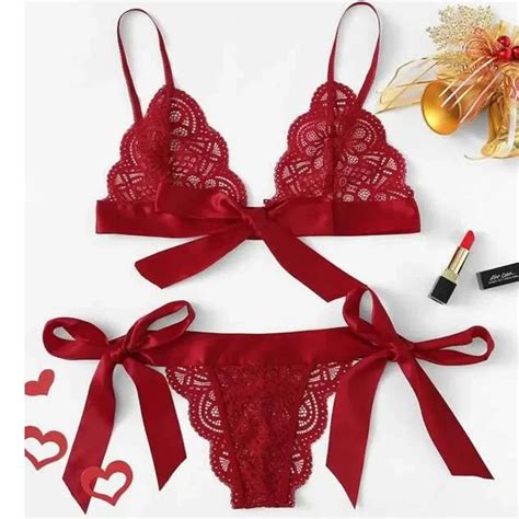 Top Fashion Sexy Lace Strap Style Three Point Erotic Lingerie Split Cut