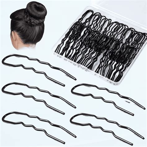 50Pcs 3 Inches U Shaped Hair Pins Ballet Bobby Pins Curved Bobby Pins