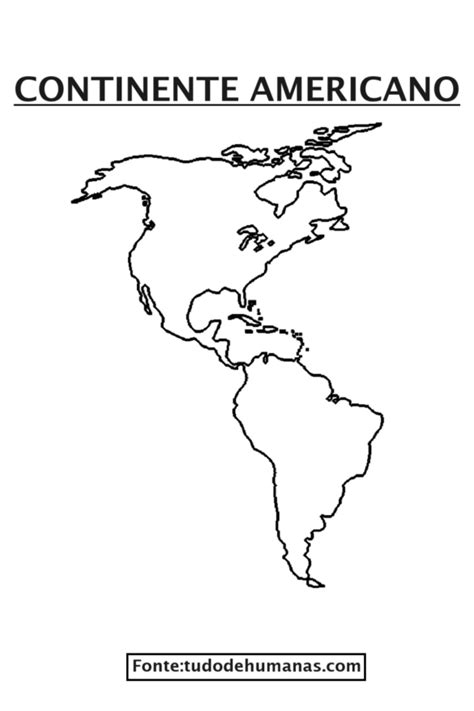 Mapa Do Continente Americano Para Colorir Tudo De Humanas