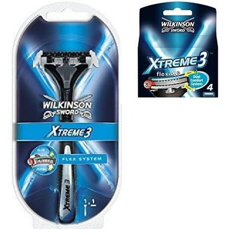 Wilkinson Sword Xtreme3 Razor Handle w/ 2 Refill Razor Blades ...