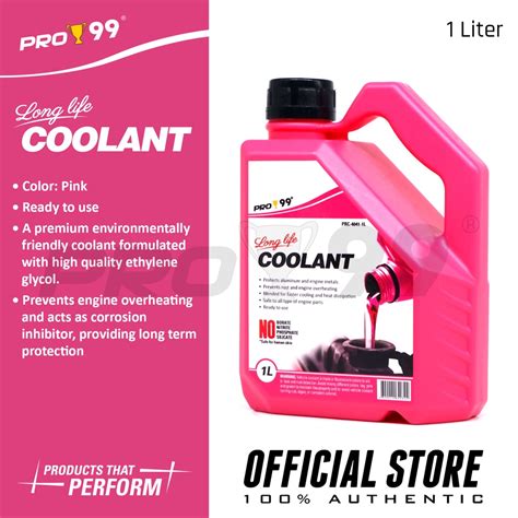 Pro Long Life Car Radiator Coolant Pink L Pro Prc Shopee