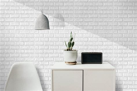 White Faux Brick 3D Wall Panel Peel And Stick Wall Sticker Self