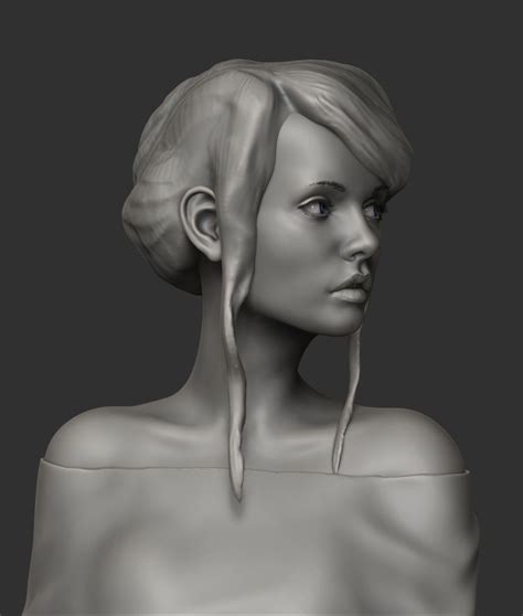 Girl Anastasia 3d Model Obj Stl Ztl 2 Face Drawing Reference Female