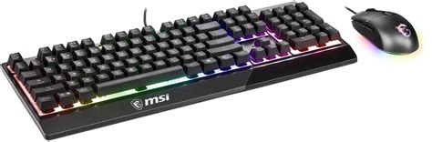 Msi Vigor Gk Low Black Rgb Wired Gaming Keyboard And Clutch Gm