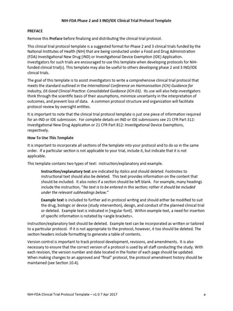 protocol template    institutional review board