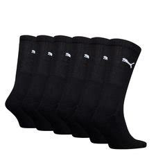 PUMA Socks Crew 6-Pack - White/Black | www.unisportstore.com