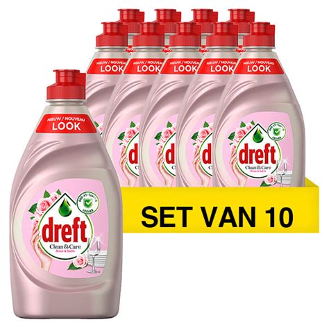 Aanbieding X Dreft Clean Care Afwasmiddel Rose Satin Ml