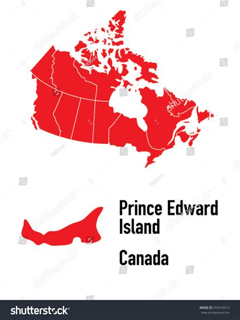 Vector Map Prince Edward Island Canada Stock Vector Royalty Free 592919513 Shutterstock