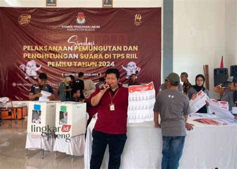 Simulasi Pemungutan Suara Pemilu 2024 Di Kudus Digelar Di TPS Rawan Bencana