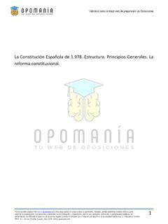 La Constitución Española de 1 978 Estructura Principios la