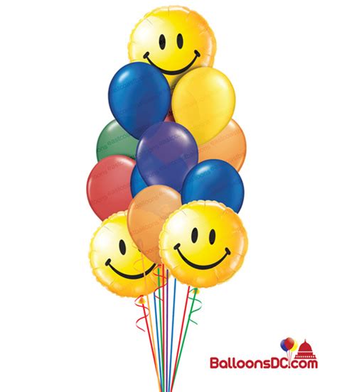 Vibrant Be Happy Balloon Bouquet - Delivered to you by BalloonsDC.com