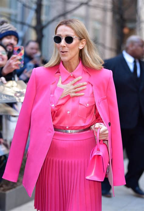 Celine Dion Casually Strolls Out Of Her New York Hotel In A Daytime