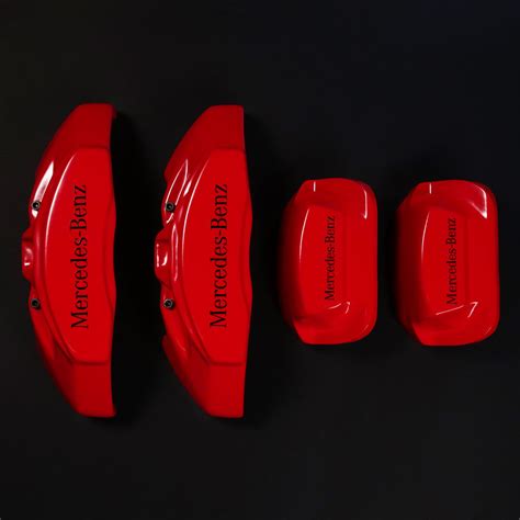 Custom Brake Caliper Covers For Mercedes Benz In Red Color Set Of 4