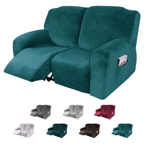 Cjc Velvet Recliner Covers Stretch Armchair Slipcovers 6 Piece For