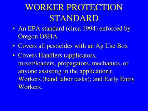 PPT - THE WORKER PROTECTION STANDARD PowerPoint Presentation, free ...